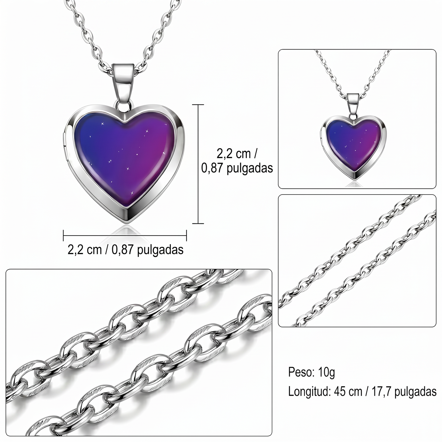 Collar de los sentimientos que refleja las emociones